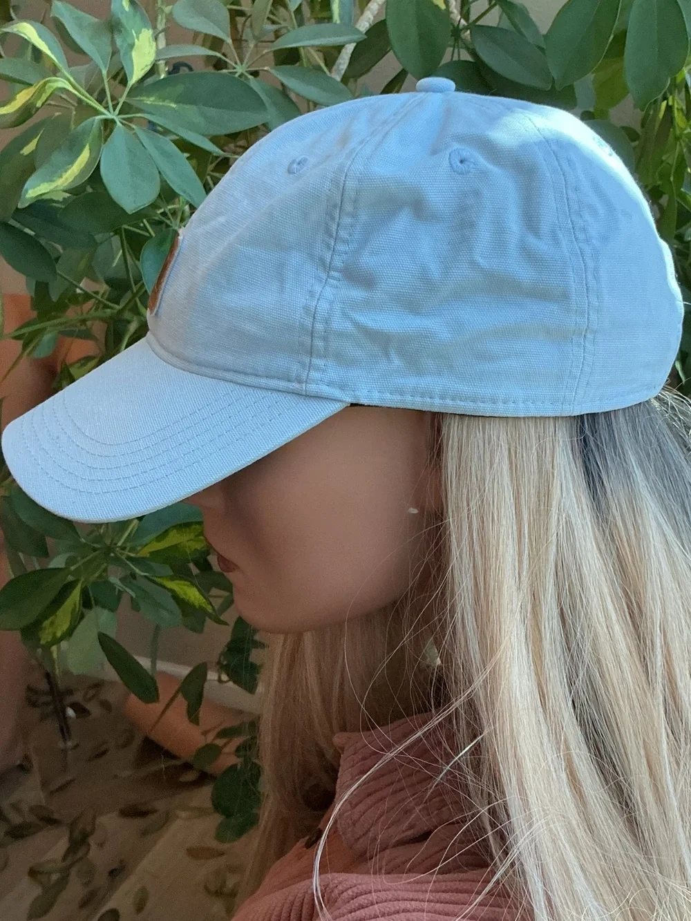 Carhartt Women’s Pale Blue Leather Patch Cap